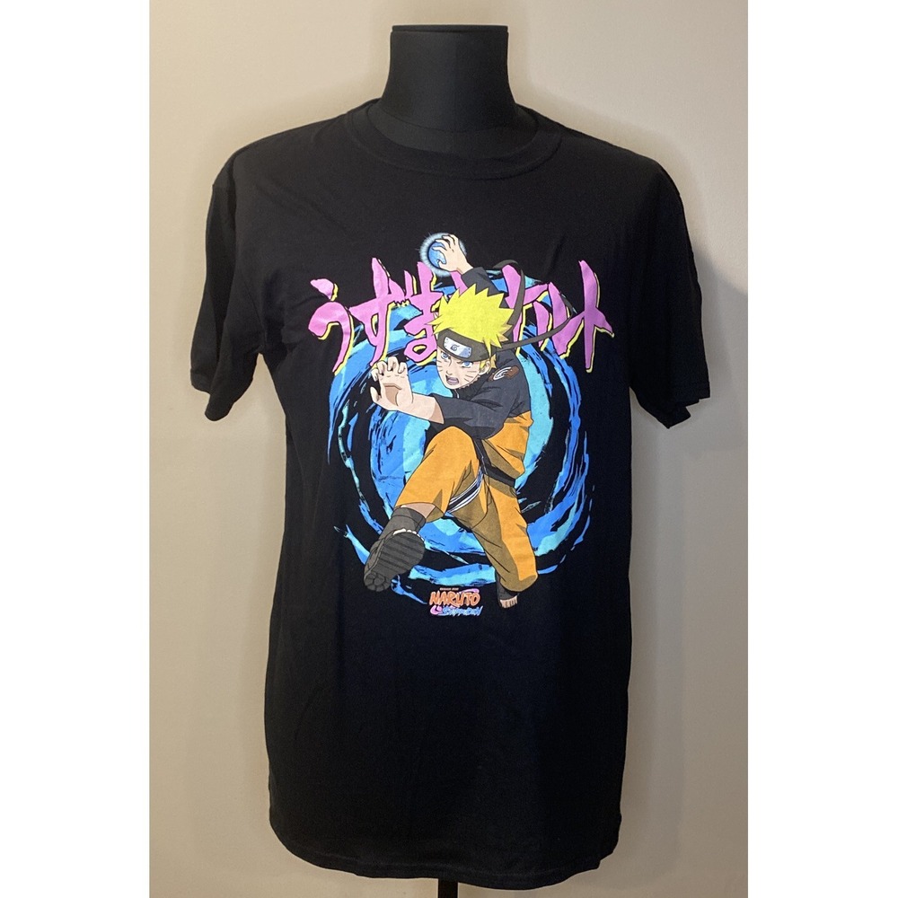 Naruto Shippuden Uzumaki Graphic Cotton Short Sleeve T-Shirt Mens size Medium